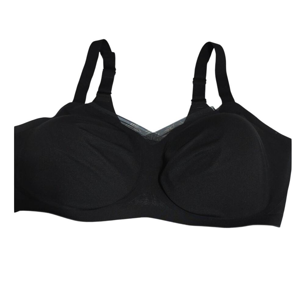 Honeylove Bra Crossover Black Size 42DD(E)/DDD(F) Wireless Adjustable Straps